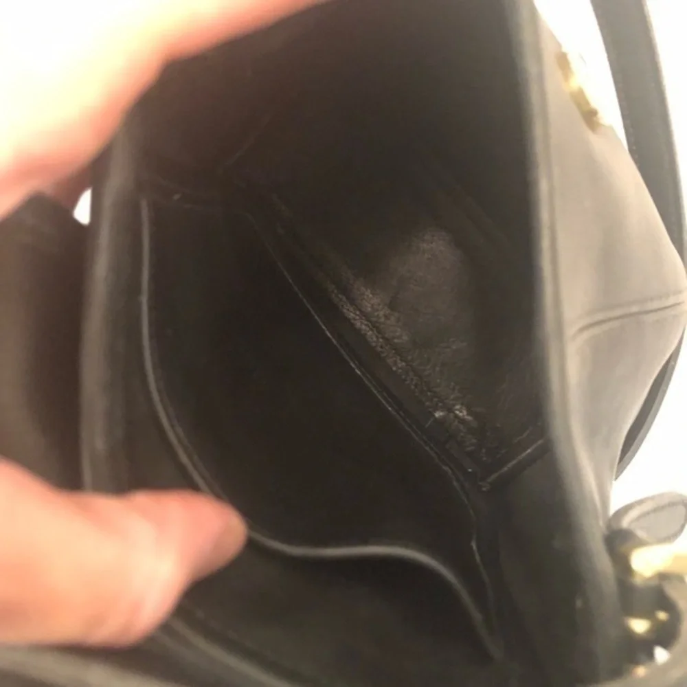 Coach vintage black leather 4108 soho flap bag